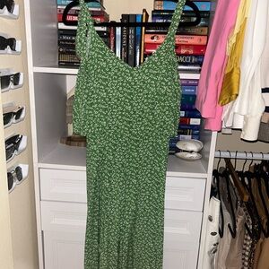 Green Floral Romper- Lightweight Summer Romper